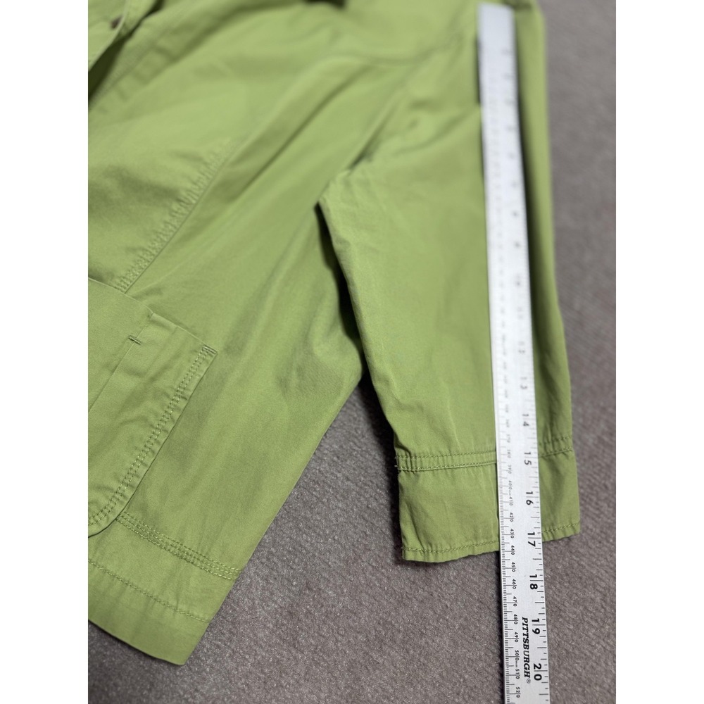 Eddie Bauer Jacket Womens XXL Green Cotton Button Front 3/4 Sleeve Casual - Picture 4 of 12